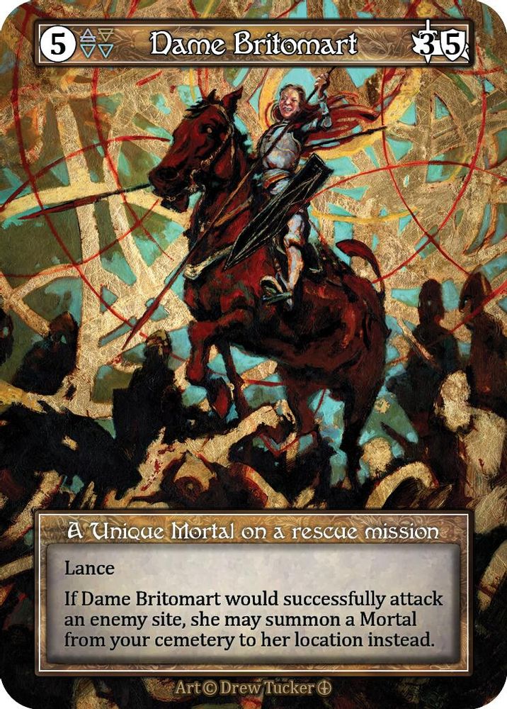 Dame Britomart (Foil), Foil, front