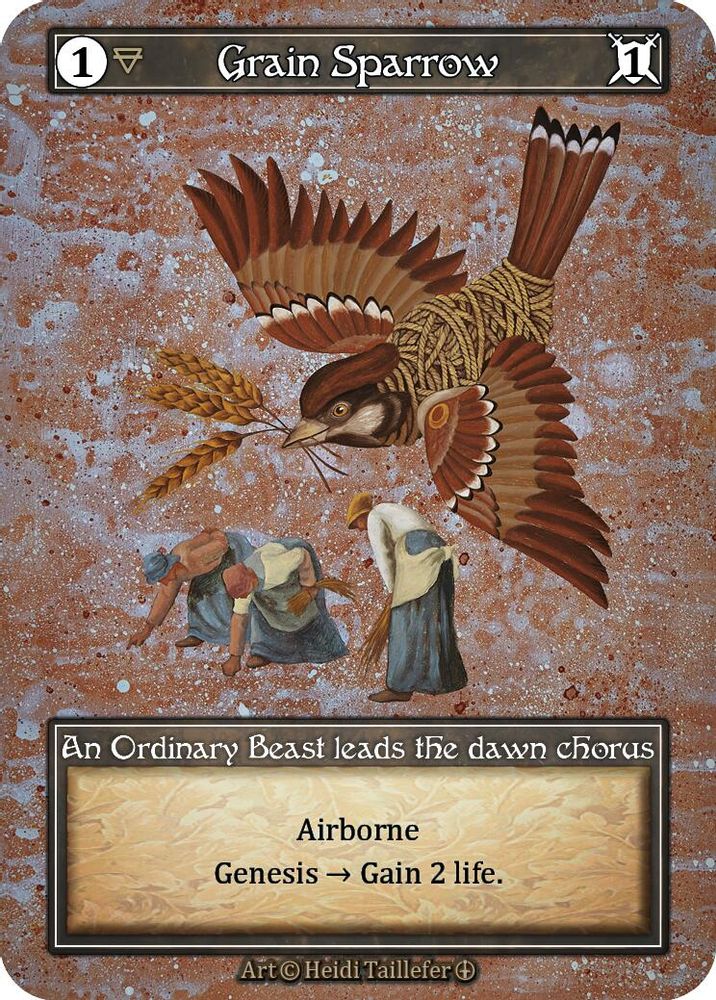 Grain Sparrow (Foil), Foil, front