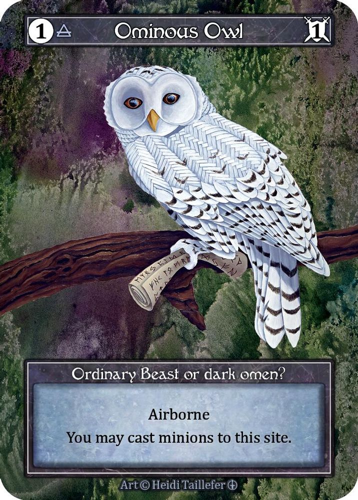 Ominous Owl (Foil), Foil, front