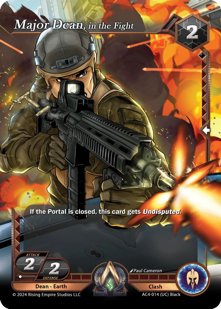 Major Dean, in the Fight, Standard, front