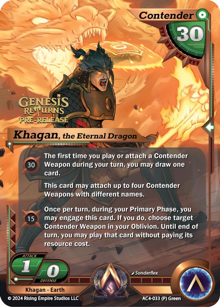 Khagan, the Eternal Dragon (Pre-Release), Standard, front