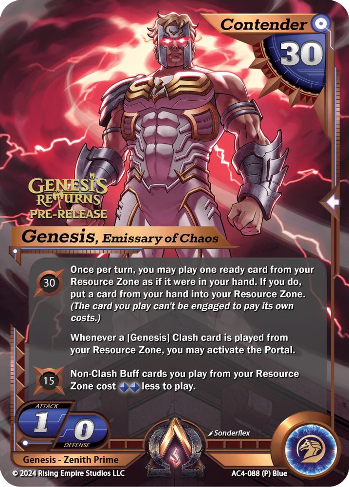 Genesis, Emissary of Chaos (Pre-Release), Foil, front