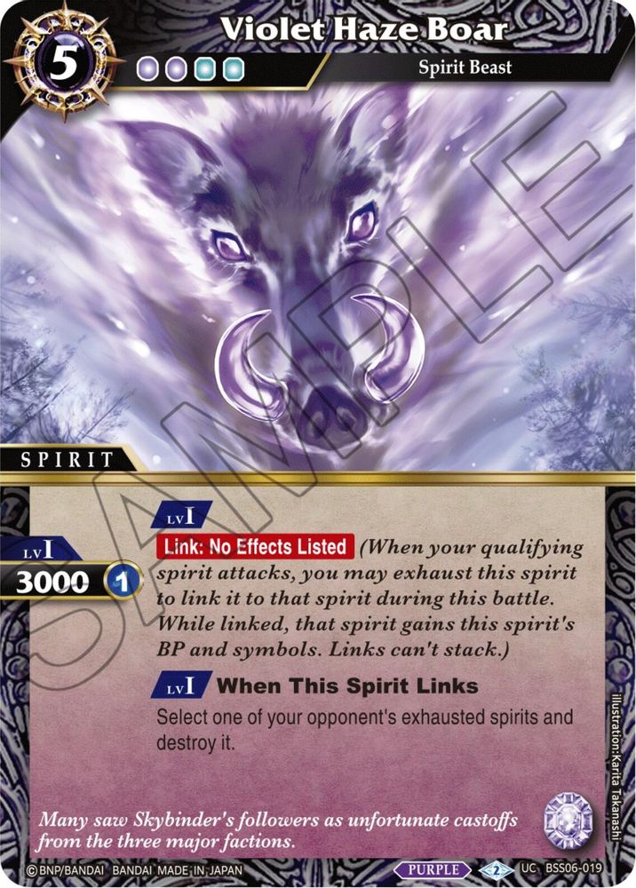 Violet Haze Boar, Standard, front