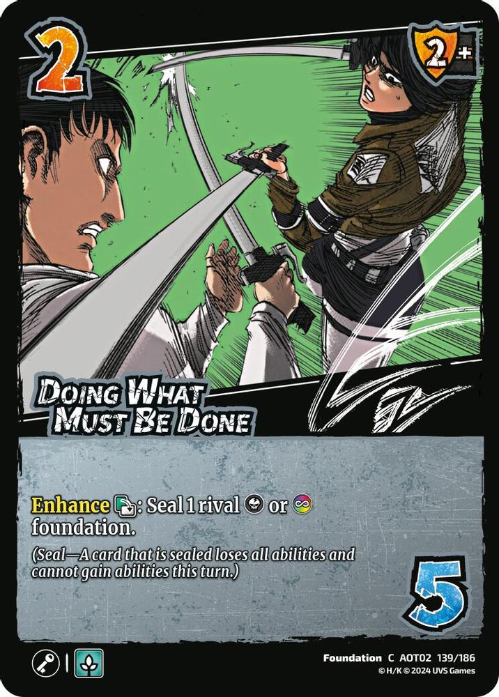 Doing What Must Be Done, Standard, front