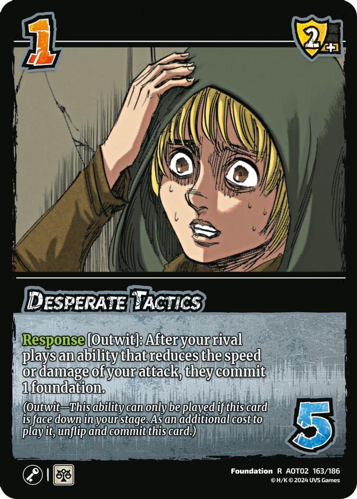 Desperate Tactics, Foil, front