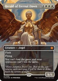 Herald of Eternal Dawn (Borderless) (Mana Foil), Foundations