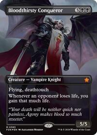 Bloodthirsty Conqueror (Borderless) (Mana Foil), Foundations