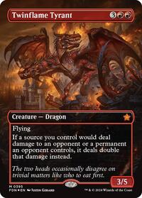 Twinflame Tyrant (Borderless) (Mana Foil), Foundations