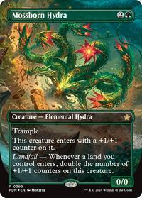 Mossborn Hydra (Borderless) (Mana Foil), Foundations