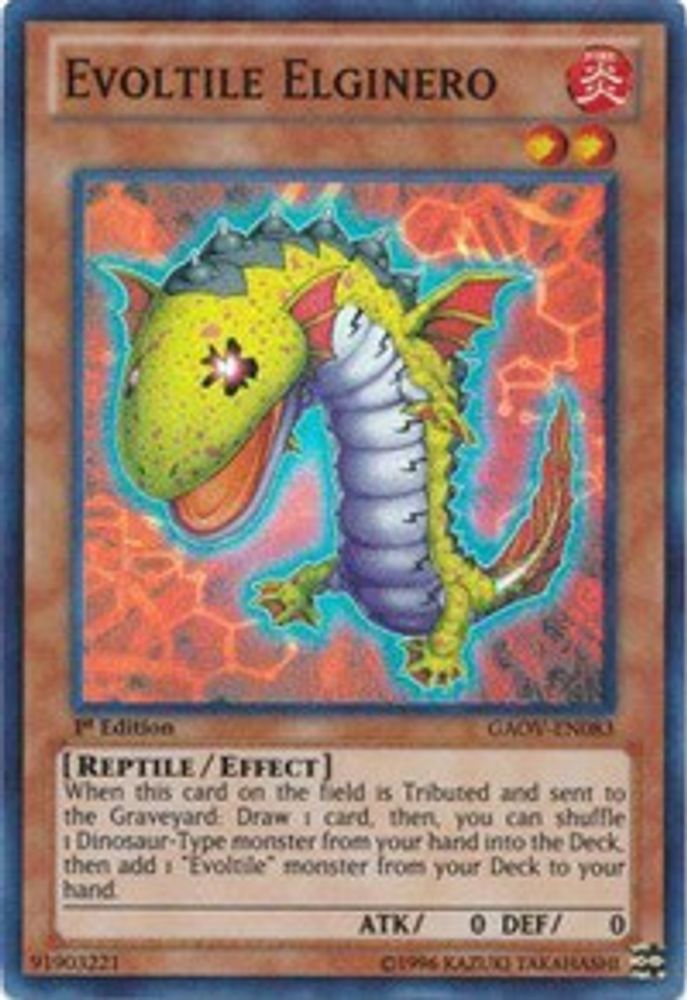Evoltile Elginero, 1st-edition, front