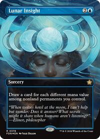 Lunar Insight (Borderless) (Mana Foil), Foundations