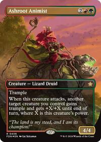 Ashroot Animist (Borderless) (Mana Foil), Foundations
