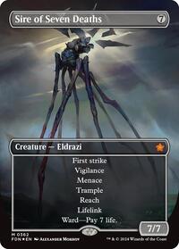 Sire of Seven Deaths (Borderless) (Mana Foil), Foundations