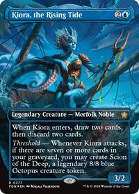Kiora, the Rising Tide (Borderless) (Mana Foil), Foundations