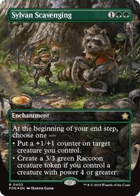 Sylvan Scavenging (Borderless) (Mana Foil), Foundations