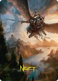 Youthful Valkyrie Art Card (28/54) (Gold-Stamped Signature), Art Series: Foundations