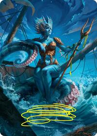 Kiora, the Rising Tide Art Card (30/54) (Gold-Stamped Signature), Art Series: Foundations
