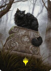 Nine-Lives Familiar 2 Art Card (36/54) (Gold-Stamped Planeswalker Symbol), Art Series: Foundations