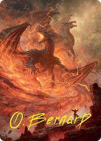 Rite of the Dragoncaller Art Card (38/54) (Gold-Stamped Signature), Art Series: Foundations