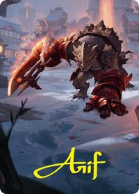 Searslicer Goblin Art Card (39/54) (Gold-Stamped Signature), Art Series: Foundations