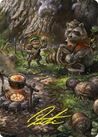 Sylvan Scavenging Art Card (46/54) (Gold-Stamped Signature), Art Series: Foundations