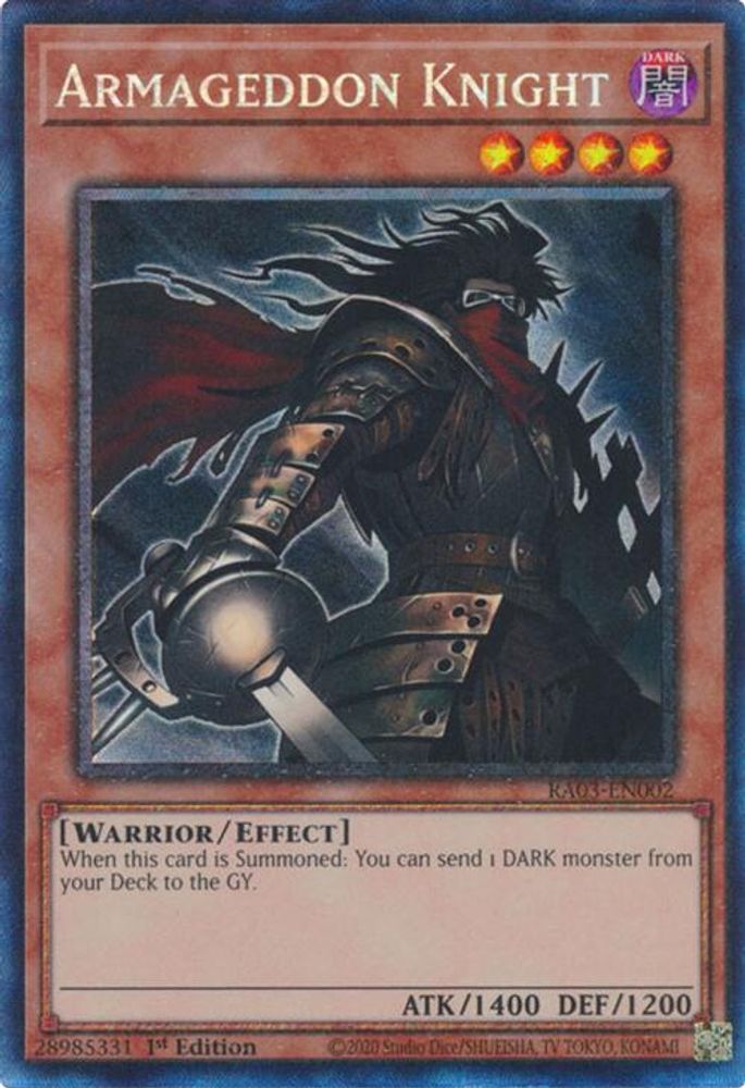 Armageddon Knight (PCR), 1st-edition, front