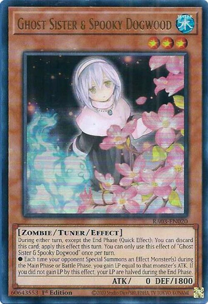 Ghost Sister & Spooky Dogwood (Alternate Art) (UR), 1st-edition, front