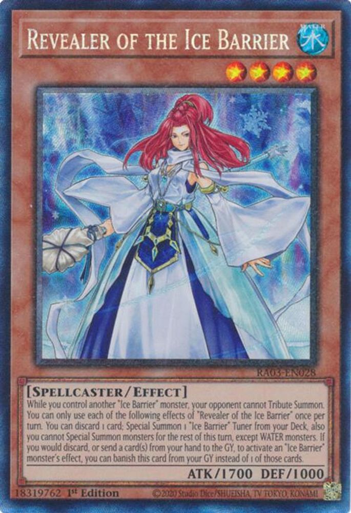 Revealer of the Ice Barrier (PCR), 1st-edition, front