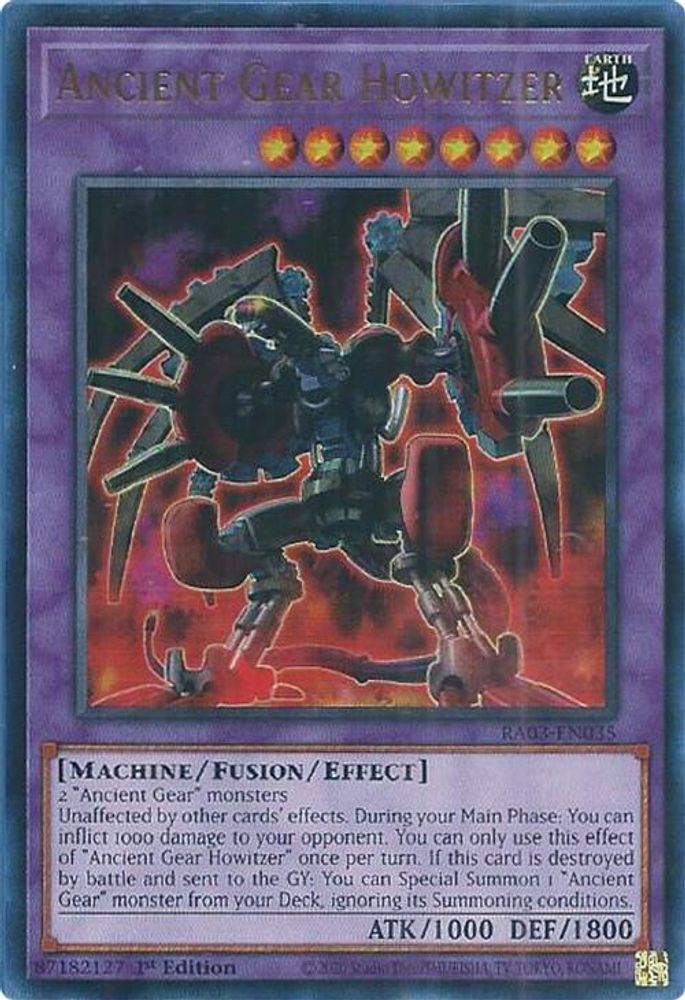 Ancient Gear Howitzer (UR), 1st-edition, front