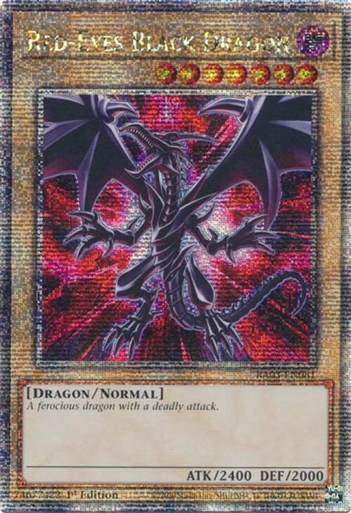 Red-Eyes Black Dragon (Quarter Century Secret Rare), 1st-edition, front