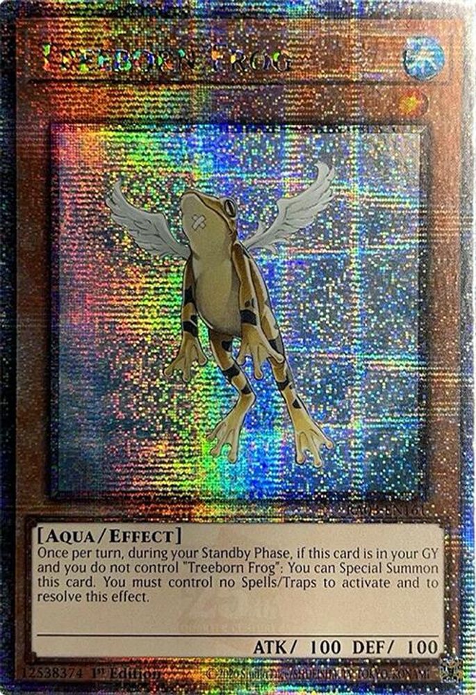 Treeborn Frog (Quarter Century Secret Rare), 1st-edition, front