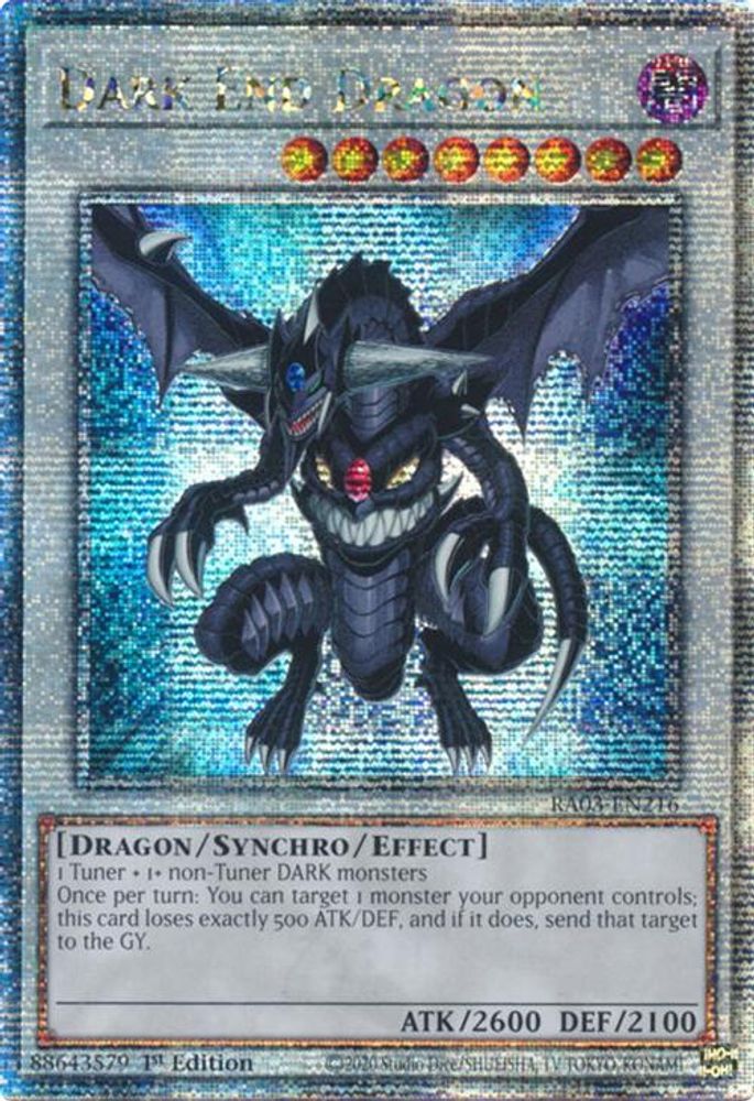 Dark End Dragon (Quarter Century Secret Rare), 1st-edition, front