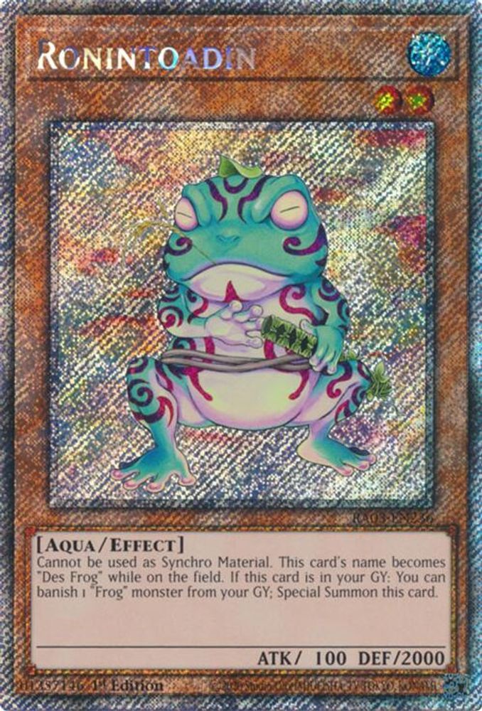 Ronintoadin (Platinum Secret Rare), 1st-edition, front