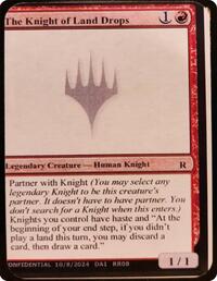 The Knight of Land Drops, Un-Known Event Playtest Cards