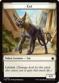 Cat (0027) // Phyrexian Goblin Double-Sided Token, Foundations