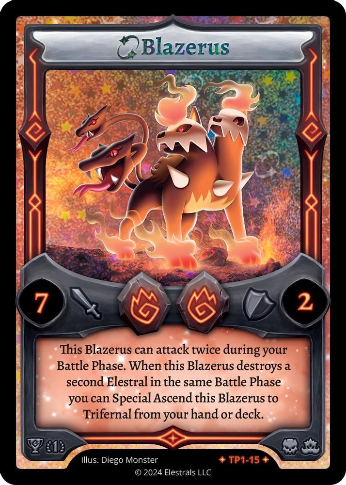 Blazerus, Holo, front
