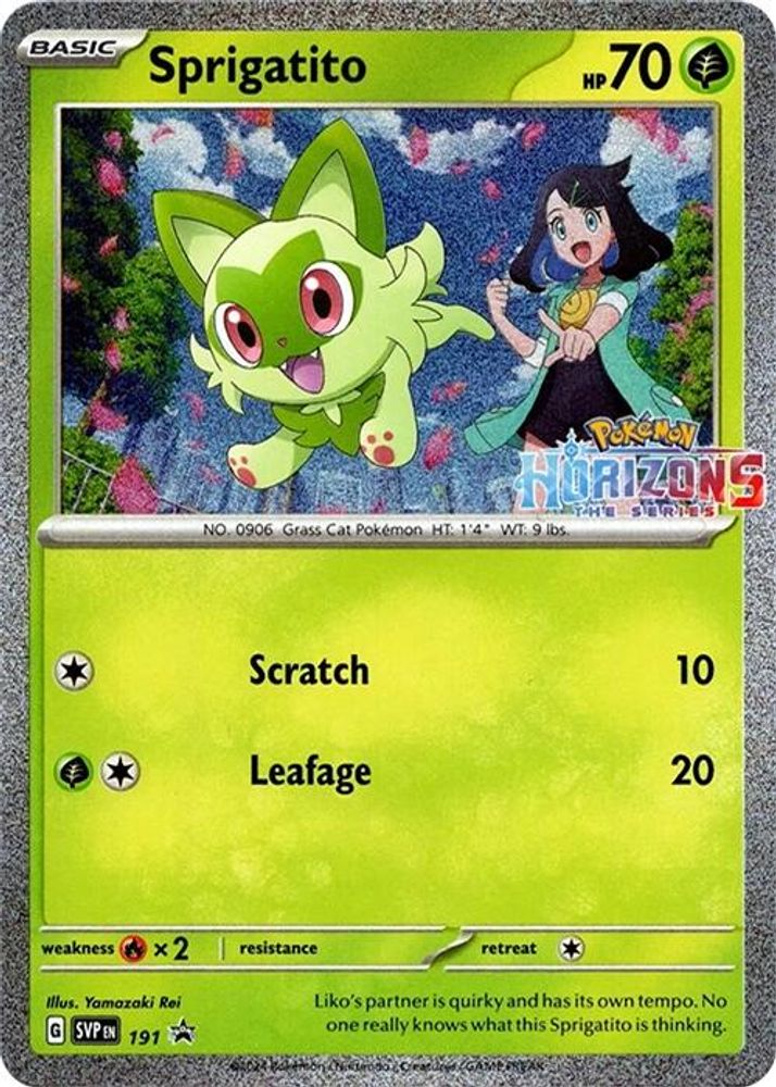 Sprigatito - 191 (Pokemon Horizons Stamped)