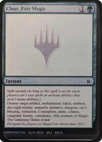 Clear, Fair Magic, Un-Known Event Playtest Cards