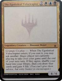 The Egotistical Velociraptor, Un-Known Event Playtest Cards