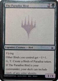 The Paradise Bird, Un-Known Event Playtest Cards