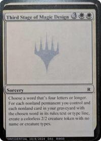 Third Stage of Magic Design, Un-Known Event Playtest Cards