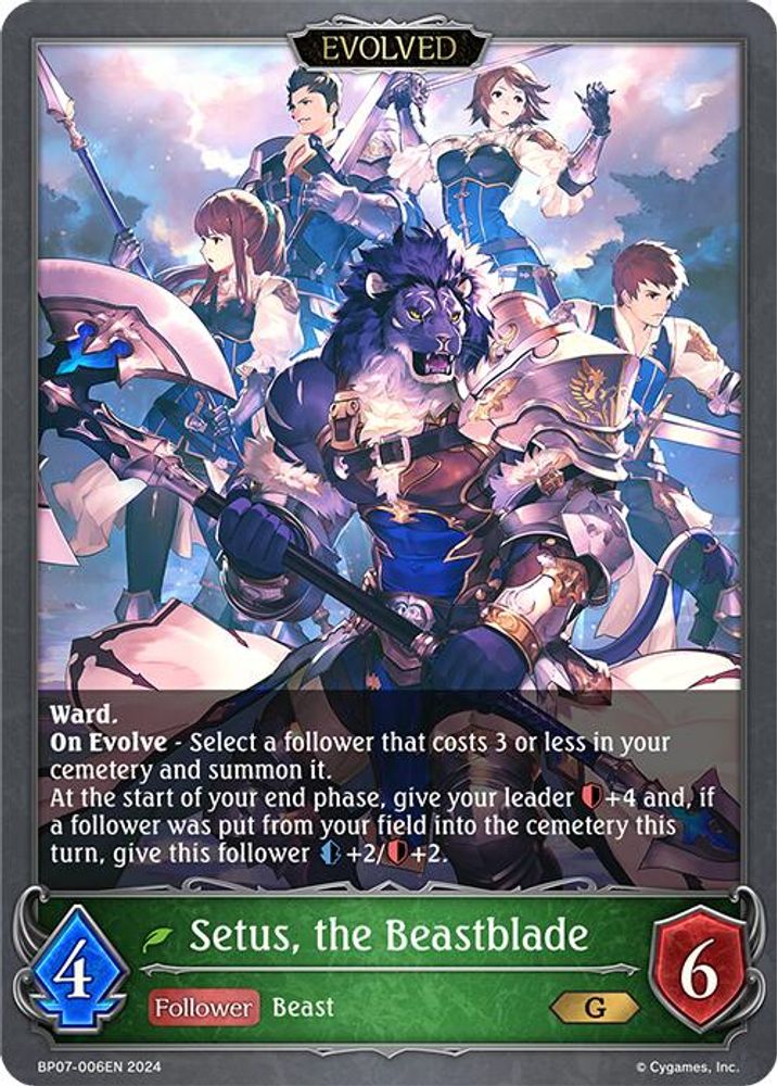 Setus, the Beastblade (Evolved), Standard, front