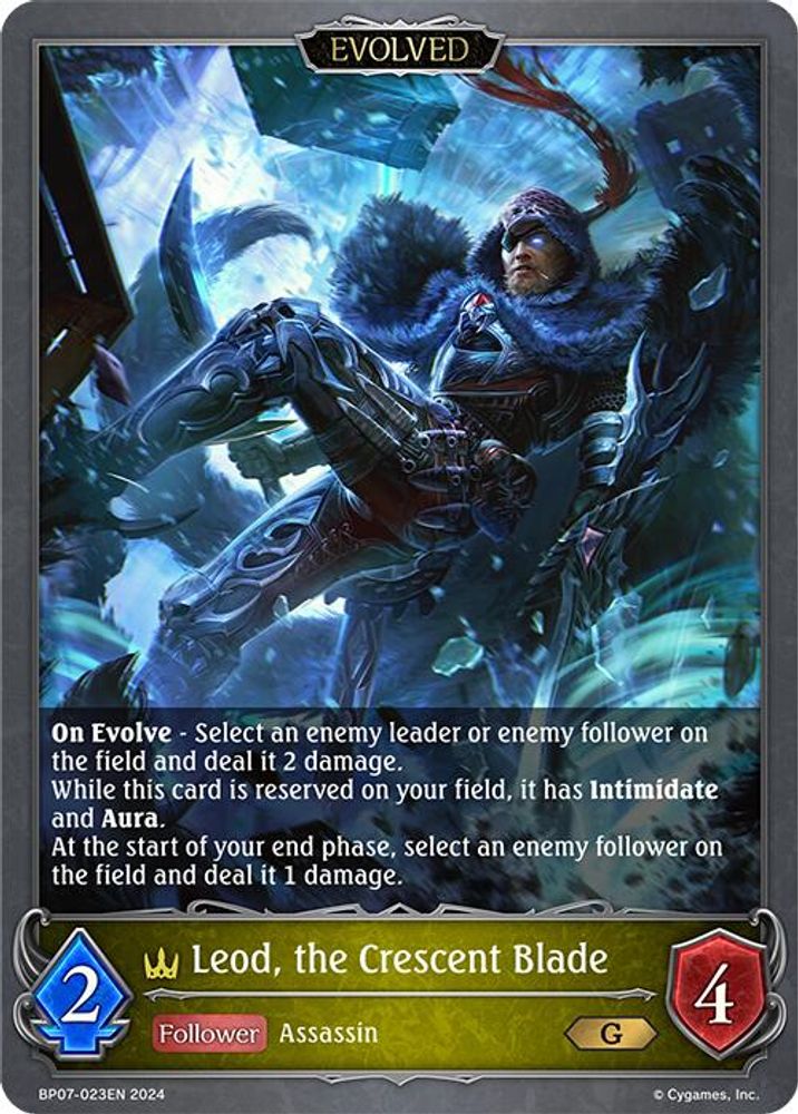 Leod, the Crescent Blade (Evolved), Standard, front