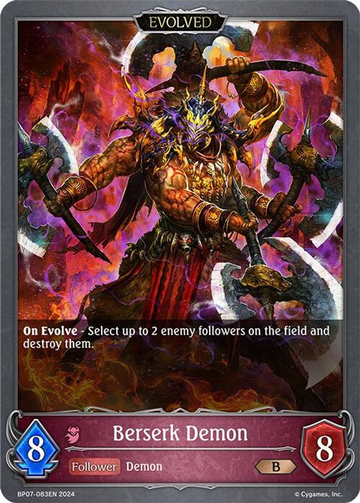 Berserk Demon (Evolved), Standard, front