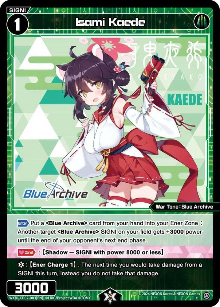 Isami Kaede, Standard, front