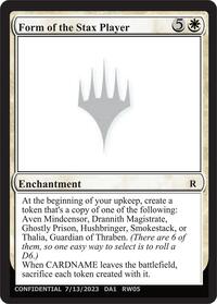 Form of the Stax Player, Un-Known Event Playtest Cards