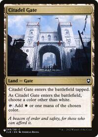 Citadel Gate, The List Reprints