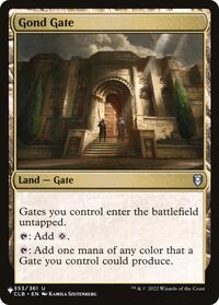 Gond Gate, The List Reprints