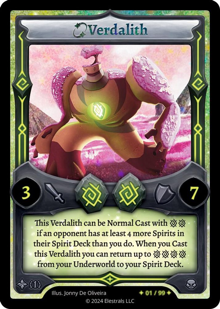 Verdalith (Serialized), Holo, front