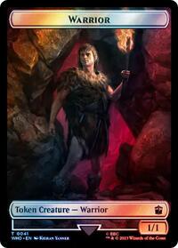 Warrior // Beast (0049) Double-Sided Token (Surge Foil), Universes Beyond: Doctor Who